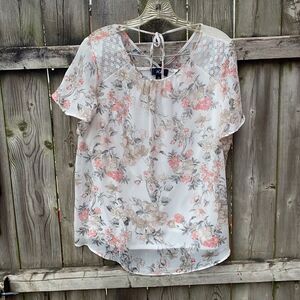 ABG sheer floral top sz. XL